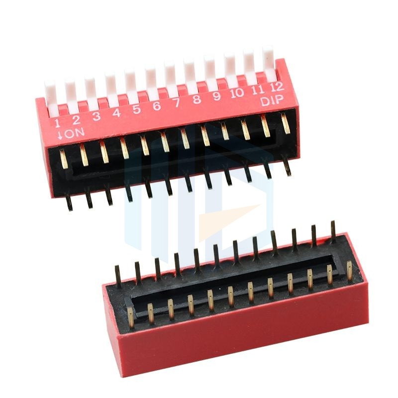 Piano key shaped dial switch