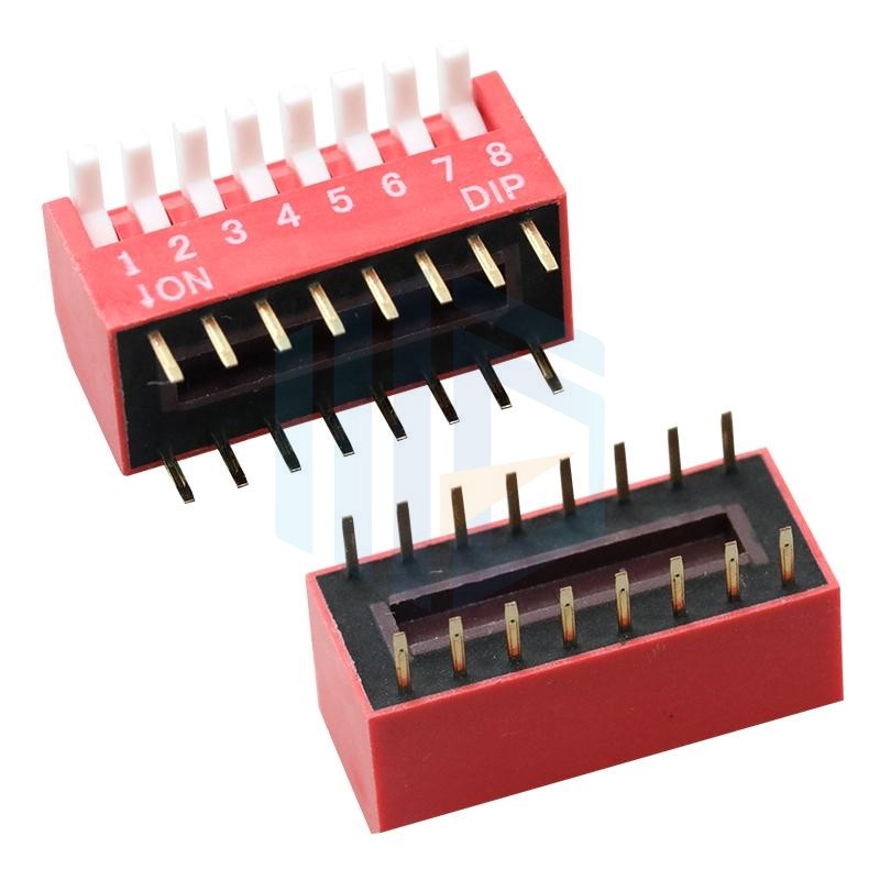 Piano key shaped dial switch